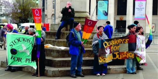 Friends at the Manchester vigil.